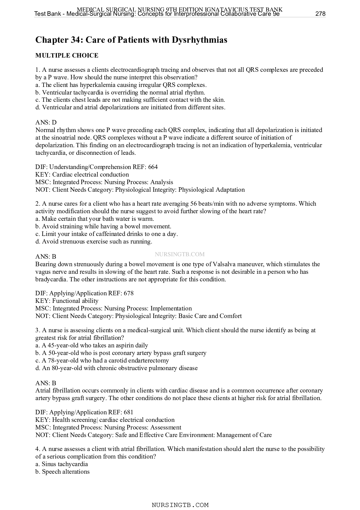 Preview image for Chapter 34: Care of Patients with Dysrhythmias